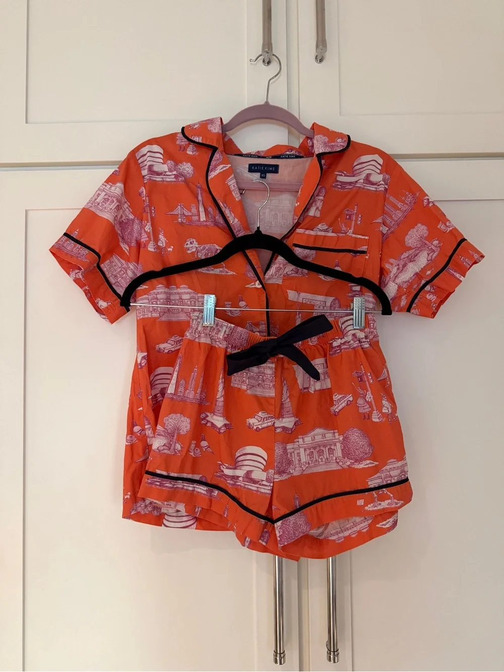 Katie Kime New York Toile Pajamas Short Set XS
